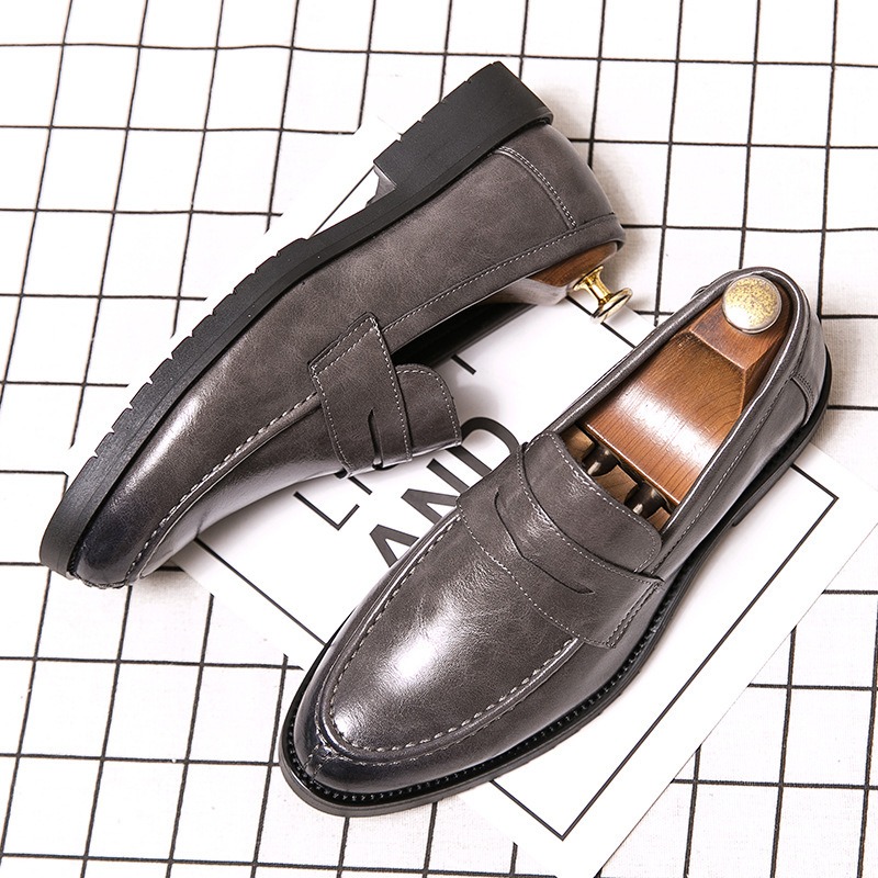 Formal Men Daily Wear Footwear - Męskie vintage mokasyny z imitacji skóry,