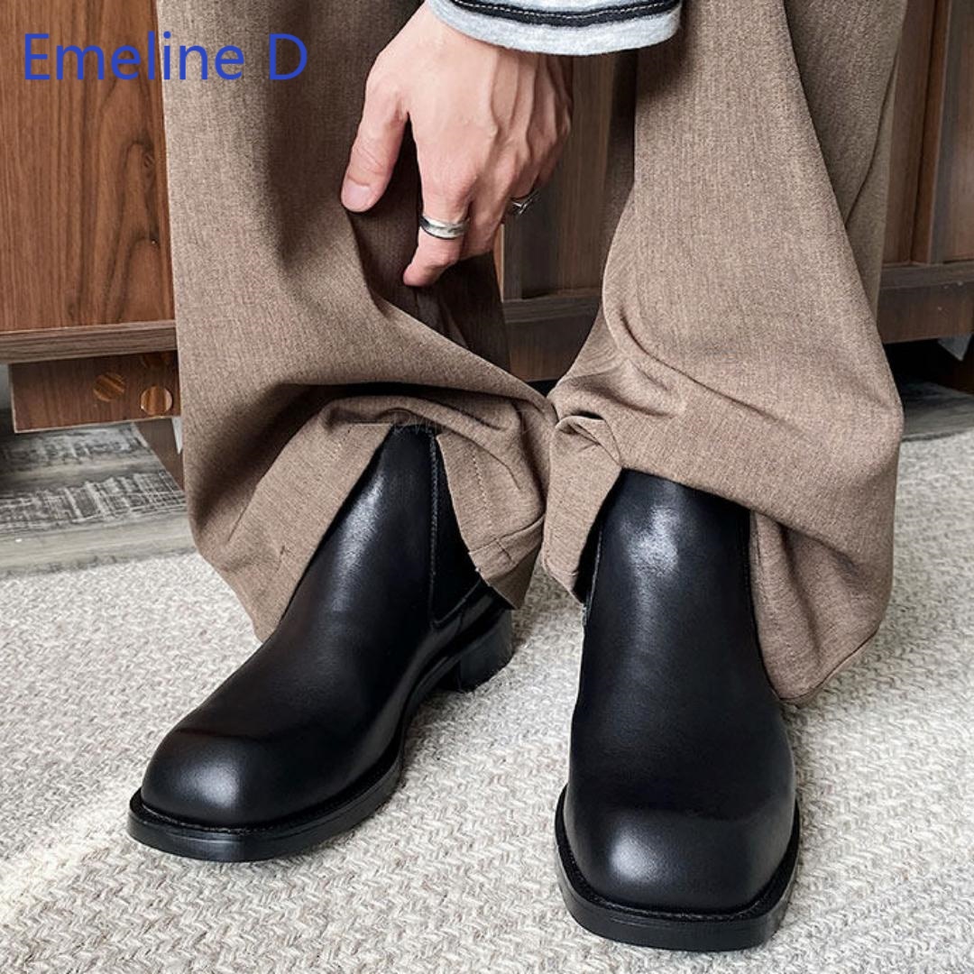 Męskie botki Chelsea z kwadrat – Formal Men Daily Wear Footwear recenzja i cena
